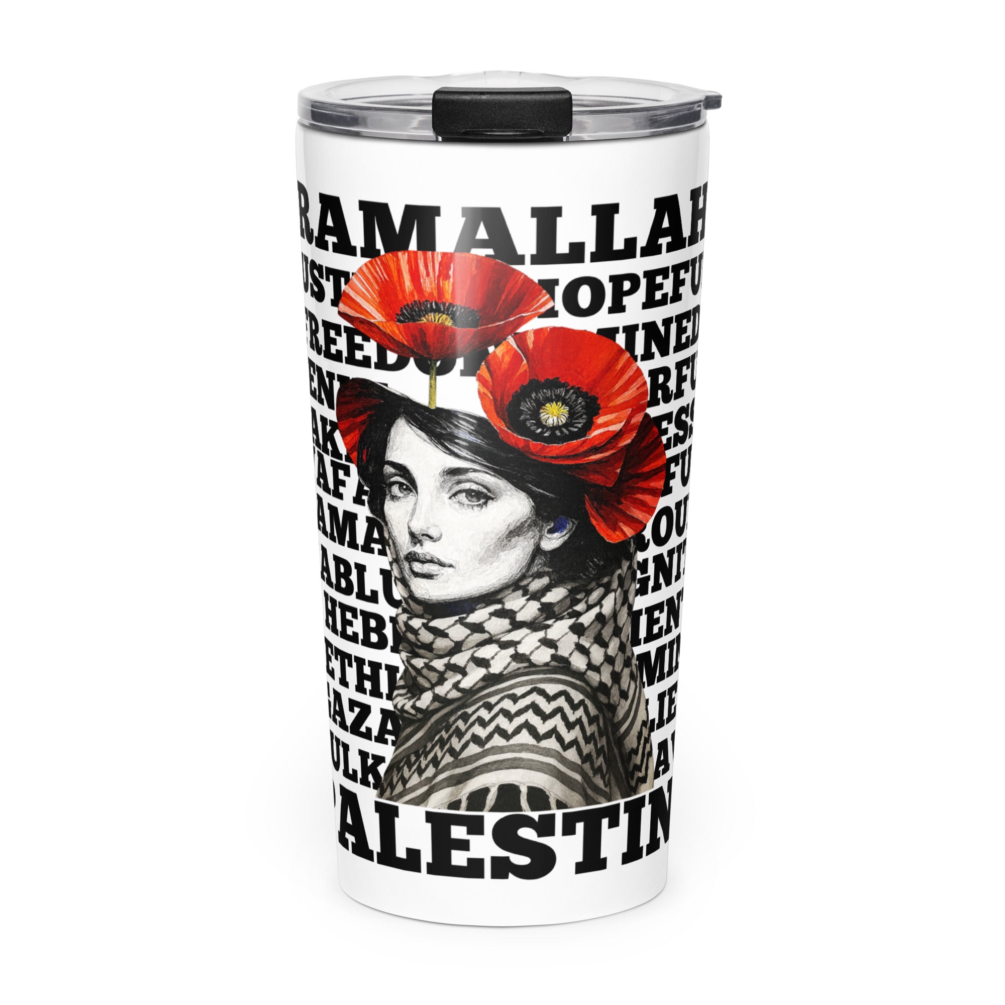 Palestinian Cities Tapered stainless steel tumbler